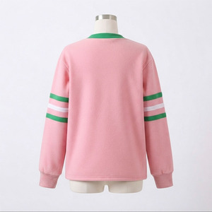 2026 New Style Customized Sorority V Neck <b>Varsity</b> <b>Cardigan</b> Sweater 100% Cotton Breathable Chenille Front Logo Greek Apparel Umri - Product Image 6