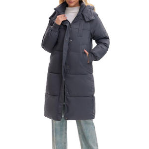 Chaqueta acolchada de corte relajado para mujer con impresión de logotipo y talla personalizados, transpirable, de uso regular, tela suave. - Product Image 3