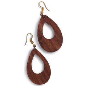 Boucles d'oreilles bijoux en bois de mode faites à la main pour les femmes boucles d'oreilles à la mode accessoires de bijoux à prix raisonnable - Product Image 1