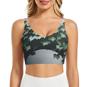 Sujetador Deportivo Sublimado con Estampado Floral Estético para Mujer, Ligero, Cómodo, de Bajo Impacto, Transpirable, para Pilates y Yoga - Product Image 1