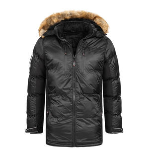 Good Price Premium Quality Autumn Winter Men's Hooded <b>Long</b> <b>Canvas</b> Parka Jacket Customized Design Slim Fit Classic - Product Image 2