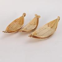 Boot Vorm Voedsel Organisator Bamboe Vruchten Dienblad Livingroom Keuken Decor Handgeweven Mand Minisize Trunghoa Van Vietnam