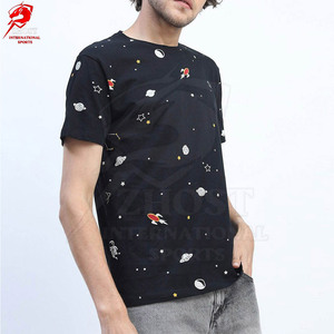 T-shirts en coton de qualité supérieure pour hommes, impression numérique vibrante, style moderne décontracté, col rond, vêtements d'été - Product Image 3