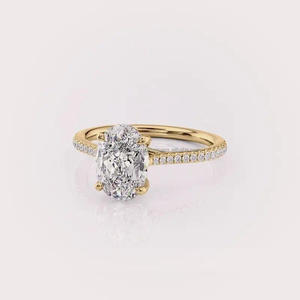Anillo de compromiso de moissanita de calidad de exportación para joyería de moda, propuesta de matrimonio y regalo de aniversario, disponible para la venta - Product Image 1