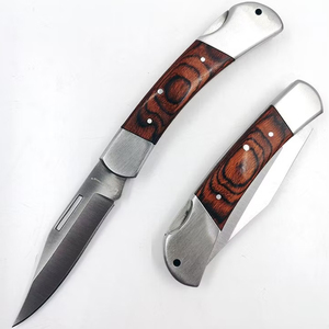 Steel Folding <b>Camping</b> Knife Portable Outdoor Fruit Knife Wooden Foldable - Product Image 6