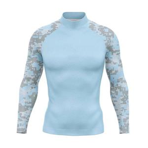 Custom Men's Polyester Rash Guard <b>Shirt</b> Quick Dry <b>Compression</b> Top UV Sun Protection Long Sleeve Rash Guard OEM Service Available - Product Image 4