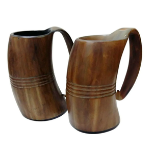 Jarra de cuerno natural hecha a mano, taza de cuerno genuino de animal, jarra de cerveza para cerveza ale, whisky, vino, regalo para fiestas, decoración. - Product Image 1