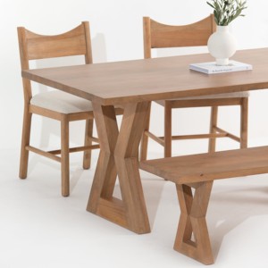 Mesa de Comedor de Madera Vandana Zentrix Aston con Diseño Contemporáneo Hecho a Mano - Product Image 4