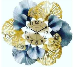 <b>Large</b> Living Room 3D Vintage Art Craft Decorate Stylish Design <b>Metal</b> <b>Wall</b> <b>Clock</b> Wedding Anniversary Gift for Other Occasions - Product Image 1