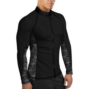 เสื้อเว็ทสูทแขนยาวนีโอพรีน 3 มม. สำหรับผู้ชาย คอสูง ซิปหน้า ลายฉลาม กันน้ำ สำหรับเล่นเซิร์ฟและดำน้ำ - Product Image 3