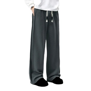 Pantalones Deportivos Holgados de Cintura Alta para Hombre, Pantalones Joggers de Pierna Ancha con Forro Polar Grueso, Pantalones Casuales para Uso Diario - Product Image 1