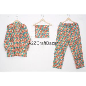 Conjunto de Pijama para Mujer, Diseño Más Vendido, 100% Algodón, Suave y Transpirable, con Cintura Elástica y Mangas Largas - Product Image 1