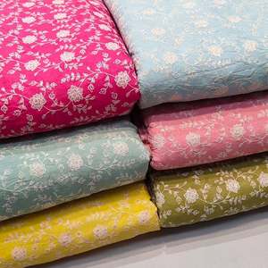 Malty embroidery fabric textile fabrics lace fabric organza fabric for fashion brands apparel sourcing wholesale bulk export buy - Product Image 3