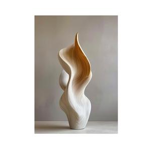 Escultura de madera única, tallada a mano, pieza artística única en su tipo, decoración artística de madera maciza. - Product Image 4