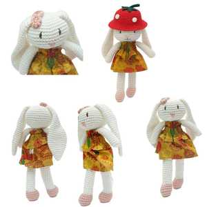 Muñeca de Peluche de Conejita Valerie de Calidad de Exportación, Hecha a Mano en Indonesia, de Algodón Suave, con Diseño de Fresa, Regalo Ideal - Product Image 3