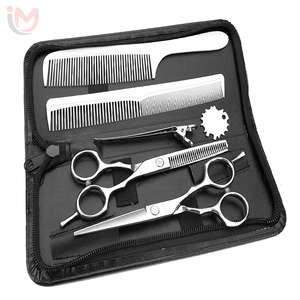 Ciseaux de coiffure professionnels dorés 6 pouces pour gauchers, ensemble de ciseaux de barbier professionnels pour salon de coiffure, kit de coupe de cheveux pour barbier - Product Image 3