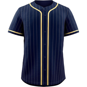 Maillot de baseball unisexe avec poche pour stylo, fente sur la manche gauche, personnalisable, en maille respirante, boutonné sur le devant, manches courtes - Product Image 1