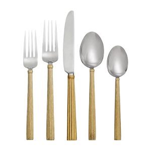 Ensemble de couverts de luxe en acier inoxydable noir mat, finition miroir moderne, pour cuisine et hôtel - Product Image 6