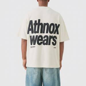T-shirt pour homme le plus vendu, style streetwear unique, impression en relief, 100 % coton, prix de gros, coton tricoté - Product Image 2
