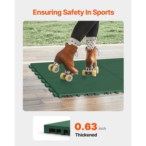 Piastrelle per Superfici Asciutte 12 X 12, Set da 8 Pezzi, Pavimentazione Protettiva Versatile ad Incastro per Hockey e Danza - Product Image 3