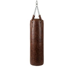 Saco de Boxeo de Cuero Marrón de Primera Calidad, Resistente, para Entrenamiento de Gimnasio y Sesiones de Ejercicio Diarias - Product Image 2