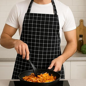 Delantal de Algodón Transpirable de Primera Calidad con Logotipo o Nombre Personalizado, Ideal para Cocina Casera, Barbacoa y Uso Profesional - Product Image 3