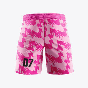 กางเกงขาสั้นชายเอวยางยืดพิมพ์ลายแบบรีดร้อน มีกระเป๋าข้าง แห้งเร็ว ระบายอากาศได้ดี ผลิตจากโพลีเอสเตอร์ เหมาะสำหรับใส่ไปชายหาด - Product Image 2