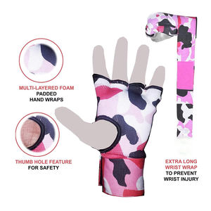 Vendas de boxeo personalizadas de ajuste rápido con almohadilla de gel, guantes interiores de boxeo, vendas protectoras para entrenamiento de boxeo y MMA. - Product Image 5