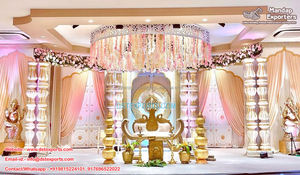 Decoración DE BODA Srilankan exclusiva, decoración de escenario, gran boda hindú, Shiv Parvati, escenario de tendencia, escenario de recepción de boda - Product Image 2