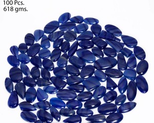 Lote de Cabujones de Lapislázuli Natural Pulido Liso, Gemas Azules Intensas, Piedras Sueltas al por Mayor para Fabricación de Joyería - Product Image 1