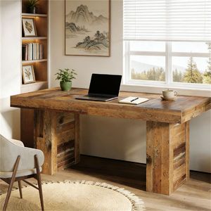 Escritorio de Computadora de Madera para Oficina, Estudio o Comedor, Multifuncional con Diseño Elegante - Product Image 2