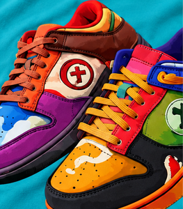 T-shirt personnalisé à motif de chaussures de sport 3D Color Kicks, t-shirt à manches courtes pour homme, col rond, jersey imprimé en coton, coupe classique - Product Image 5