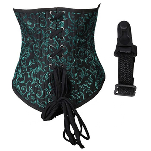 Corsé de Cuero Sintético para Mujer, Faja Reductora de Cintura con Cierre de Gancho y Ojo, Control Firme, Color Negro - Product Image 6