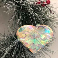 Décorations de Noël en papier film irisé en gros, en forme de cœur, en nid d'abeille, pour décorations de plafond de mariage, style romantique, 9,5 cm