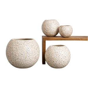 Maceta Moderna de Lujo con Diseño de Terrazo, Maceta Grande de Cemento, Minimalista, Diferentes Tamaños, para Interiores y Exteriores, Decoración del Hogar - Product Image 1