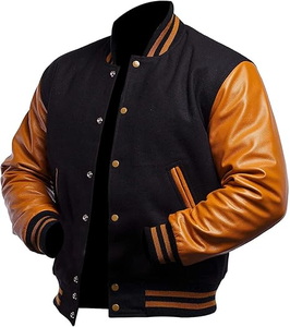 Custom Logo Baseball Loose Casual Varsity Sport Jersey <b>Jacket</b> Sleeve Baseball Letterman Varsity <b>Jacket</b> <b>for</b> <b>Men</b> - Product Image 1