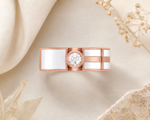 Bague solitaire à sertissage clos avec diamant de laboratoire taille brillant |   GHLAM JEWEL Bague de mariage pour homme plaquée or rose 14 carats, certifiée IGI, cadeau idéal pour les fêtes - Product Image 4