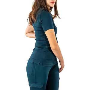 Conjunto de Uniforme Médico Unisex para Hombre, Cuello Holgado con Múltiples Bolsillos, Pantalones Médicos Ajustados Tipo Jogger, Uniformes Quirúrgicos para Hospital - Product Image 3