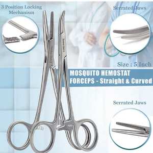 Kit de sutura para cirugía menor de 13 piezas con caja de instrumentos, juego de instrumentos quirúrgicos médicos y veterinarios de acero inoxidable - Product Image 3