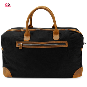 Premium Genuine Leather Vintage Duffel Bags for Unisex Gym & Travel Use Zipper Closure Multi Pockets Customized Logo - Product Image 4