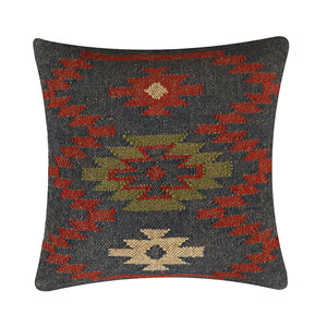 Housse de coussin géométrique vintage en kilim, tissée à la main en laine et jute, taie d'oreiller carrée décorative pour la maison et l'hôtel - Product Image 2