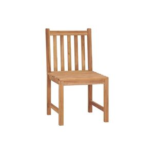 Chaise de jardin en teck massif avec assise à lattes, siège de patio extérieur, chaise de salle à manger de jardin moderne - Product Image 1