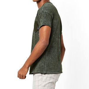 Camiseta Personalizada de Algodón Grueso con Lavado Ácido, Estilo Vintage, Oversize, Hombros Caídos, Unisex - Product Image 2