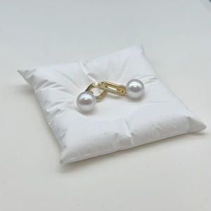 Pendientes de Perlas Blancas Grandes de Zhuji, 11-12 mm, Redondas, Extremadamente Brillantes, Diseño de Plata S925, Joyería de Perlas Elegante - Product Image 3