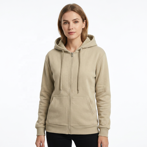 Sudadera con Capucha y Cremallera para Hombre, Corte Ajustado, Color Sólido, Informal, Manga Larga, Tejida, para Otoño - Product Image 3