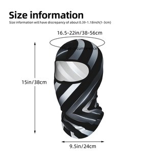Splendid Apparel Striped <b>Balaclava</b> Face Mask Unisex Adult Outdoor Breathable Waterproof Nylon Full Coverage 58-60CM Head - Product Image 6