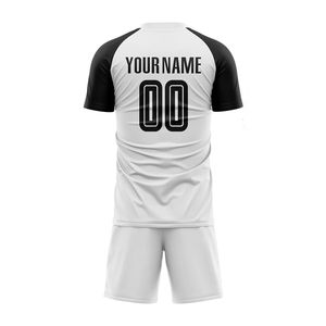 High Best Quality 100% Polyester Breathable white Soccer Jerseys Uniform <b>Sets</b> for Adults Custom <b>Colours</b> & Logos OEM - Product Image 2