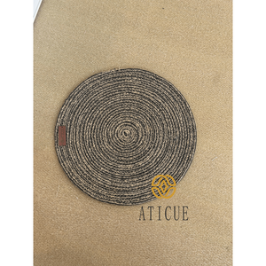 Placemats Boho Seagrass & Raffia Woven 15" Round <b>Table</b> <b>Mat</b> for Home - Product Image 6