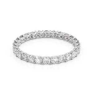 แหวนเพชรทรงกลม Zenorique แบบ U Prong Lab Grown Diamond Eternity ได้รับการรับรองจาก IGI - Product Image 1