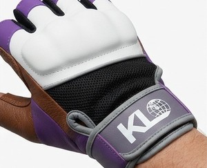Guantes de Fitness de Medio Dedo de Cuero KL con Correa Ajustable para la Muñeca, para Levantamiento de Pesas, Entrenamiento en Gimnasio, Unisex - Product Image 3